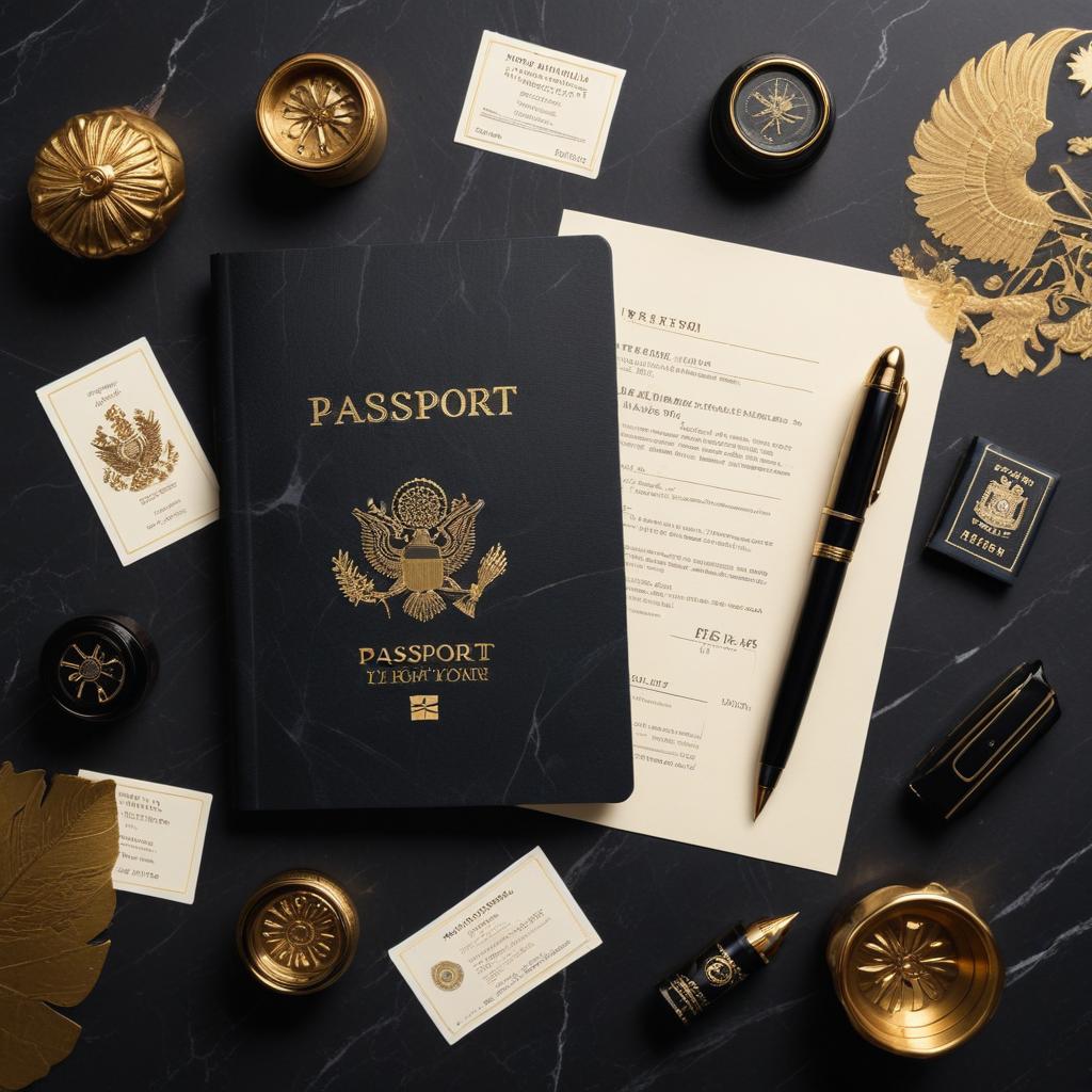 Documentos de visa USA y pasaporte ecuatoriano para tramitación